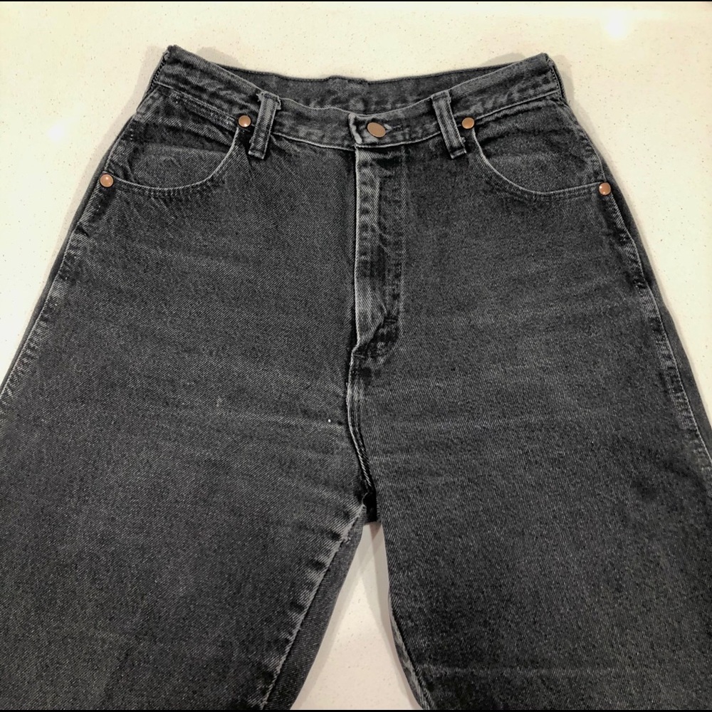 95s Wrangler 22MWSDB Jeans-Black 9/10Wx31L